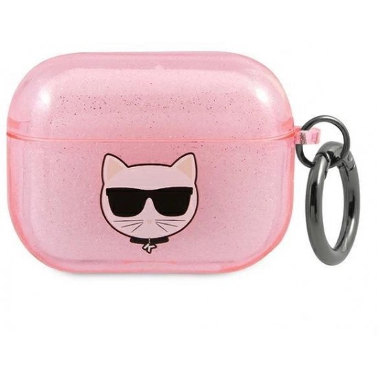 Karl Lagerfeld KLA3UCHGP AirPods 3 cover różowy/pink Glitter Choupette (universal)