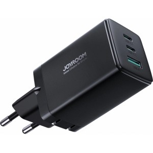 Joyroom fast GaN charger 65W USB-A, 2x USB-C black + USB-C - USB-C cable 100W 1.2m (TCG01) (universal)