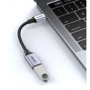 Ugreen USB C (male) - USB (female) 3.0 OTG cable 0.15m Ugreen US378 - black (universal)