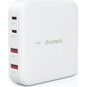 Choetech PD8008 100W GaN fast charger 2x USB-A / 2x USB-C - white (universal)