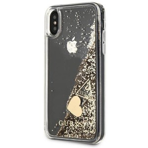 Guess GUOHCPXGLHFLGO iPhone X/Xs gold/gold hard case Glitter Charms (universal)