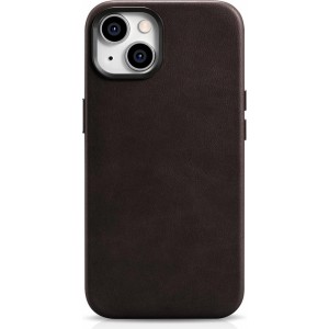 Icarer Oil Wax Premium Leather Case magnetic leather case iPhone 14 with MagSafe brown (WMI14220701-BN) (universal)