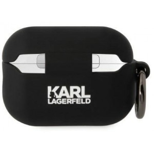 Karl Lagerfeld KLAP2RUNIKK AirPods Pro 2 cover black/black Silicone Karl Head 3D (universal)