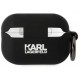 Karl Lagerfeld KLAP2RUNIKK AirPods Pro 2 cover black/black Silicone Karl Head 3D (universal)