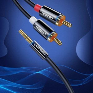 Ugreen audio cable 3.5 mm mini jack - 2RCA 3m black (10590) (universal)