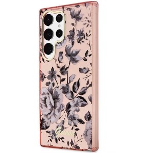 Guess GUHCS23LHCFWSP S23 Ultra S918 pink/pink hardcase Flower Collection (universal)
