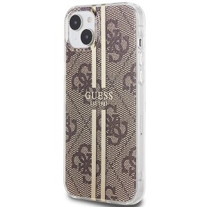 Guess IML 4G Gold Stripe case for iPhone 15 Plus / 14 Plus - brown (universal)
