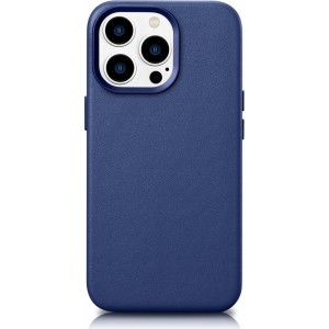 Icarer Case Leather Case Cover for iPhone 14 Pro Blue (WMI14220706-BU) (MagSafe Compatible) (universal)