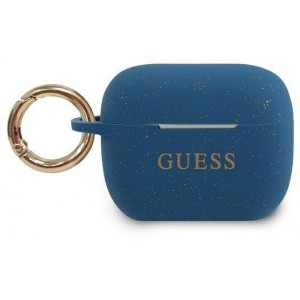 Guess GUACAPSILGLBL AirPods Pro cover blue/blue Silicone Glitter (universal)