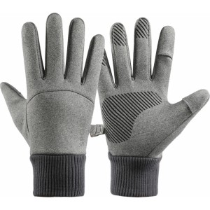 Hurtel Men's insulated sports phone gloves - gray (universal)