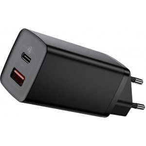 Baseus GaN2 Lite fast charger 65W USB / USB Type C Quick Charge 3.0 Power Delivery (gallium nitride) black (CCGAN2L-B01) (universal)