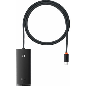 Baseus Lite Series HUB adapter USB Type C - 4x USB 3.0 1m black (WKQX030401) (universal)