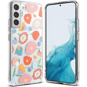 Ringke Fusion Design Armored Case Cover with Gel Frame for Samsung Galaxy S22 + (S22 Plus) transparent (Floral) (F593R31) (universal)
