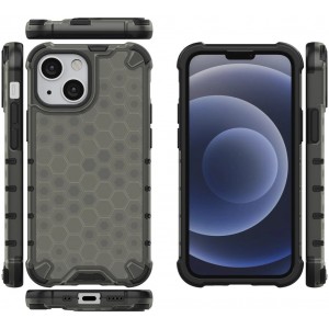 Hurtel Honeycomb Case armor cover with TPU Bumper for iPhone 13 mini black (universal)