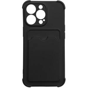 Hurtel Card Armor Case Pouch Cover for iPhone 13 Mini Card Wallet Silicone Air Bag Armor Black (universal)