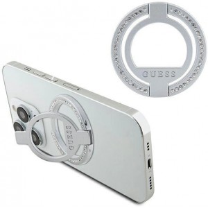 Guess MagSafe Ring Rhinestone holder - silver (universal)