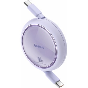 Baseus Free2Draw Mini USB-C - USB-C retractable cable 100W 1m - purple (universal)