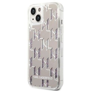 Karl Lagerfeld KLHCP14SLMNMS iPhone 14 6.1 "hardcase silver / silver Liquid Glitter Monogram (universal)