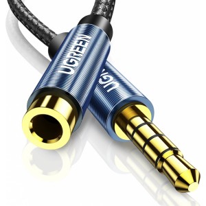 Ugreen adapter cable extension AUX mini jack 3.5 mm 2m blue (AV118) (universal)