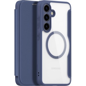 Dux Ducis Skin X Pro case for Samsung S24+ with magnetic ring and flap - blue (universal)