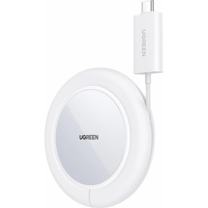 Ugreen Qi 15W wireless charger with silicone case, compatible with MagSafe white (CD245-40123) (universal)