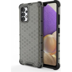 Hurtel Honeycomb case armored cover with a gel frame for Samsung Galaxy A03s (166.5) black (universal)
