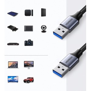 Ugreen cable USB cable - USB 3.0 5Gb/s 0.5m gray (US373) (universal)