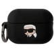 Karl Lagerfeld KLAP2RUNIKK AirPods Pro 2 cover black/black Silicone Karl Head 3D (universal)