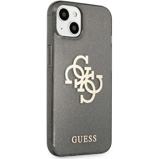 Guess GUHCP13SPCUGL4GBK iPhone 13 mini 5.4" black/black hard case Glitter 4G Big Logo (universal)