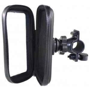 Hurtel Holder with a 360 head for the handlebar for the pannier bag of the bicycle holder for the phone black (universal)