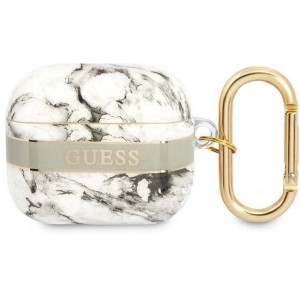 Guess GUA3HCHMAG AirPods 3 cover grey/grey Marble Strap Collection (universal)