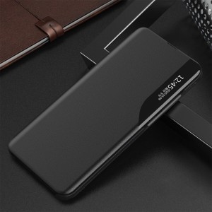 Hurtel Eco Leather View Case for Xiaomi POCO C65 / Redmi 13C with flap - black (universal)