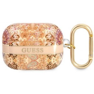 Guess GUAPHHFLD AirPods Pro cover gold/gold Paisley Strap Collection (universal)