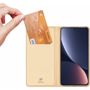 Dux Ducis Skin Pro Case Xiaomi 13 Flip Card Wallet Gold Stand (universal)