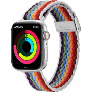 Dux Ducis Strap (Mixture II Version) Apple Watch SE strap, 9, 8, 7, 6, 5, 4, 3, 2, 1 (41, 40, 38 mm) braided strap pale stripes bracelet (universal)