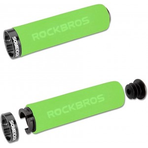 Rockbros BT1001GNBK губчатые накладки на руль велосипеда - зеленый и черный (универсальный)