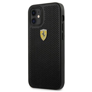 Ferrari FESPEHCP12SBK iPhone 12 mini 5.4" black/black hardcase On Track Perforated (universal)