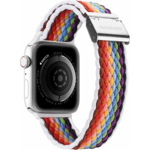 Dux Ducis Strap (Mixture II Version) Apple Watch SE strap, 9, 8, 7, 6, 5, 4, 3, 2, 1 (41, 40, 38 mm) braided strap pale stripes bracelet (universal)