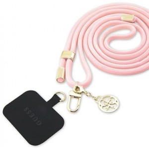 Guess Nylon 4G Metal Charm CBDY Cord phone strap - pink (universal)