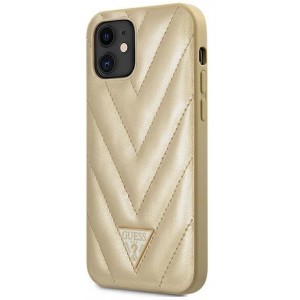 Guess GUHCP12SPUVQTMLBE iPhone 12 mini 5.4" gold/gold hardcase V-Quilted Collection (universal)