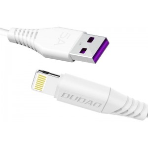 Dudao cable USB / Lightning 5A cable 2m white (L2L 2m white) (universal)