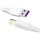 Dudao cable USB / Lightning 5A cable 2m white (L2L 2m white) (universal)