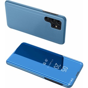 Hurtel Clear View Case for Samsung S24 Ultra with flap - blue (universal)