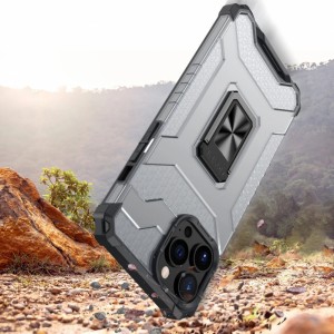 Hurtel Crystal Ring Case Kickstand Tough Rugged Cover for iPhone 13 Pro Max black (universal)
