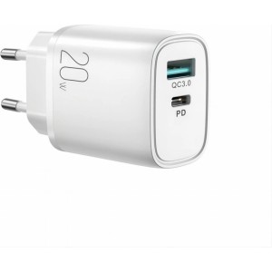 Joyroom fast charger USB-A QC3.0 / USB-C PD 20W white (L-QP2011) (universal)