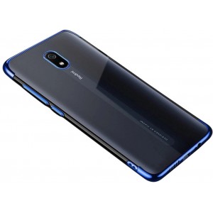 Hurtel Clear Color Case Gel TPU Electroplating frame Cover for Xiaomi Redmi 8A blue (universal)