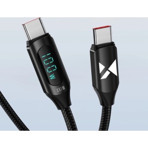 Wozinsky USB C - USB C Cable Wozinsky WUCCC1 with PD Display 100W 1m - Black (universal)