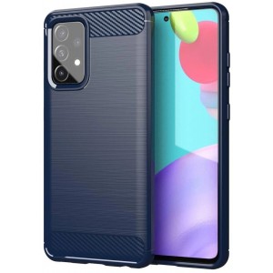 Hurtel Carbon Case Flexible Cover TPU Case for Samsung Galaxy A72 4G blue (universal)