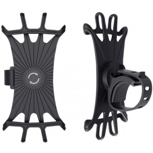 Hurtel Swivel silicone bike holder - black (universal)