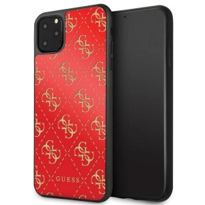 Guess GUHCN654GGPRE iPhone 11 Pro Max red/red hard case 4G Double Layer Glitter (universal)